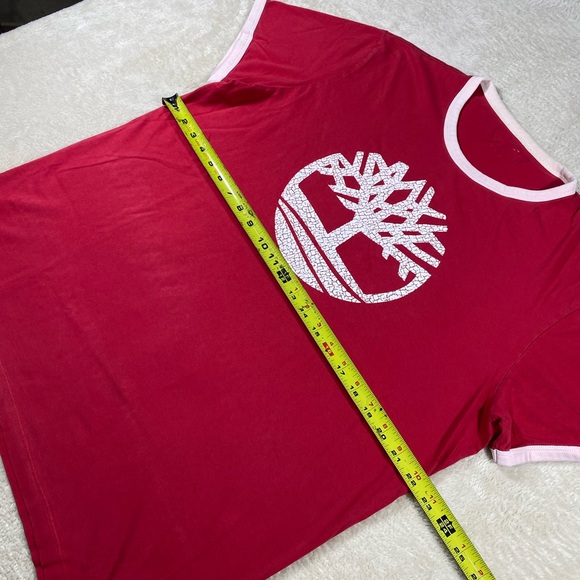 Red Timberland Ringer Tee Shirt - Picture 6 of 7